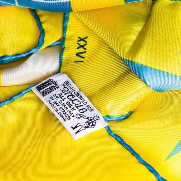 Silk Bandana | Silk Scarf Club 21 XXVI | Vintage Hollywood Style | 1920s Art Dec - Picture 6 of 11